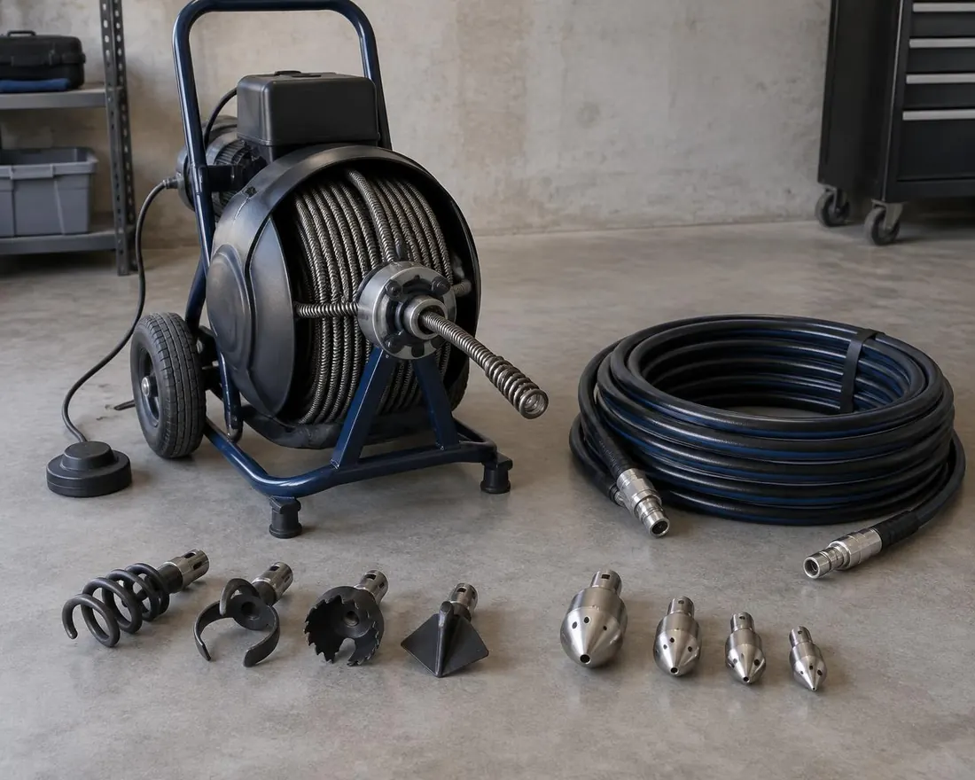 Equipamentos de desentupimento organizados
